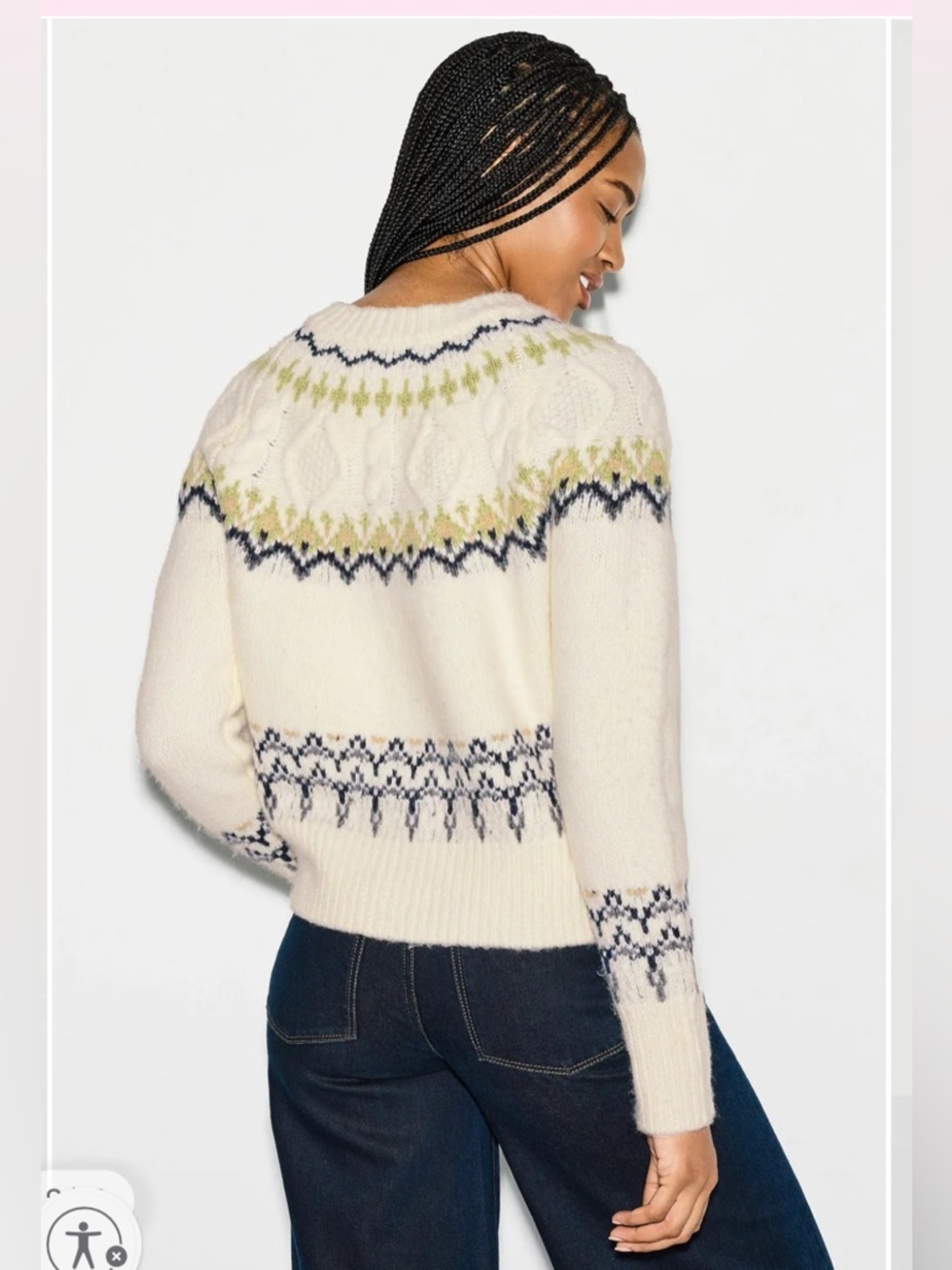 Fifteen Twenty Astrid Fair Isle Cardigan M - Picture 2 of 14
